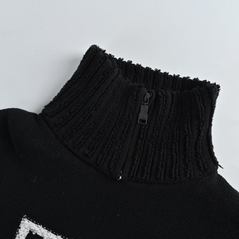 Black Oversized Logo Hoodie with White Embroidered Square Patch view