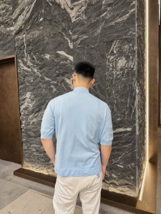 Prada Light Blue Short Sleeve T-Shirt view 6