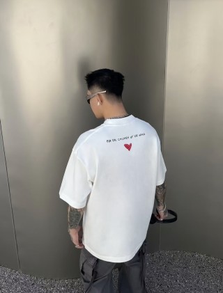 White Heart Logo Short Sleeve T-Shirt view 7
