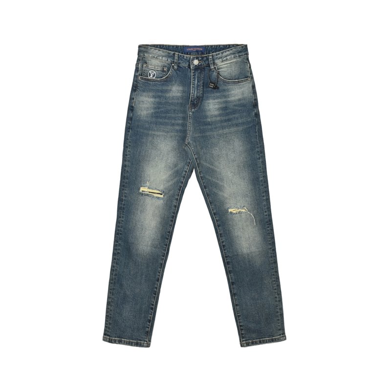 Classic Medium Wash Straight Fit Denim Jeans view