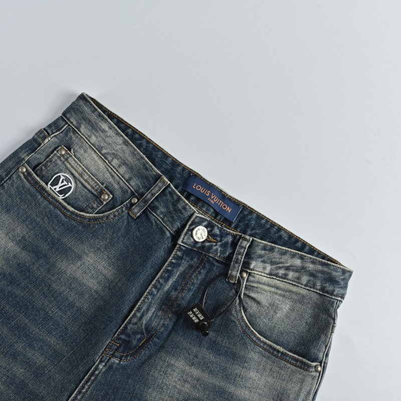 Classic Medium Wash Straight Fit Denim Jeans view