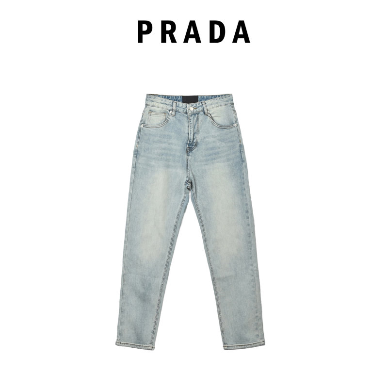 Premium Light Wash Straight-Leg Jeans view