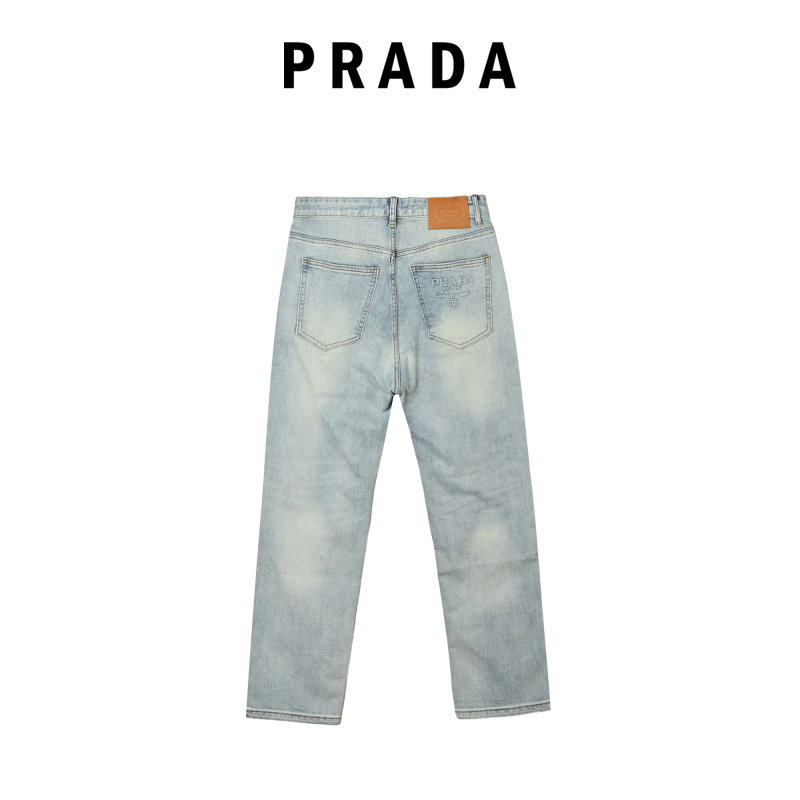 Premium Light Wash Straight-Leg Jeans view