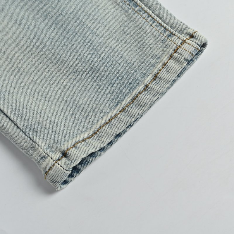 Premium Light Wash Straight-Leg Jeans view