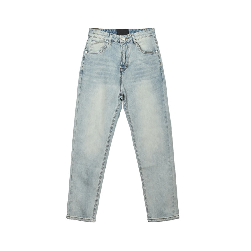 Premium Light Wash Straight-Leg Jeans view