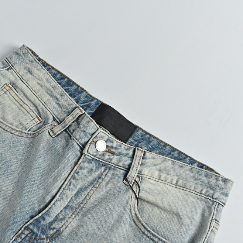 Premium Light Wash Straight-Leg Jeans view
