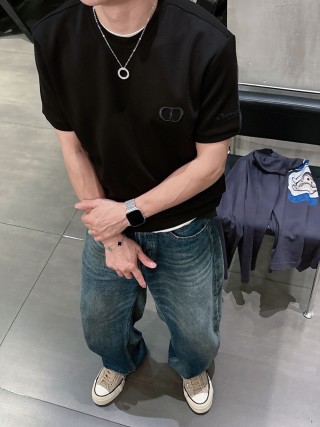 Dior Black Logo Short Sleeve T-Shirt view 2