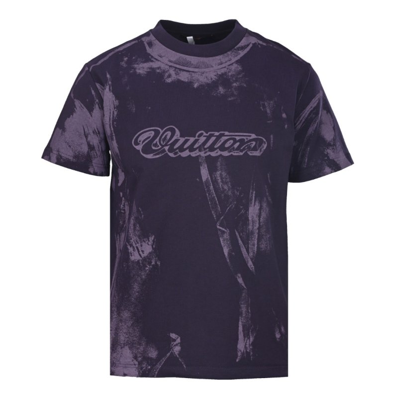 Oversized Graphic Print Velvet T-Shirt – Brown view