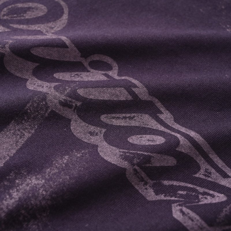 Oversized Graphic Print Velvet T-Shirt – Brown view