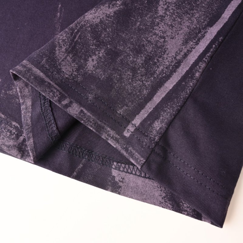 Oversized Graphic Print Velvet T-Shirt – Brown view