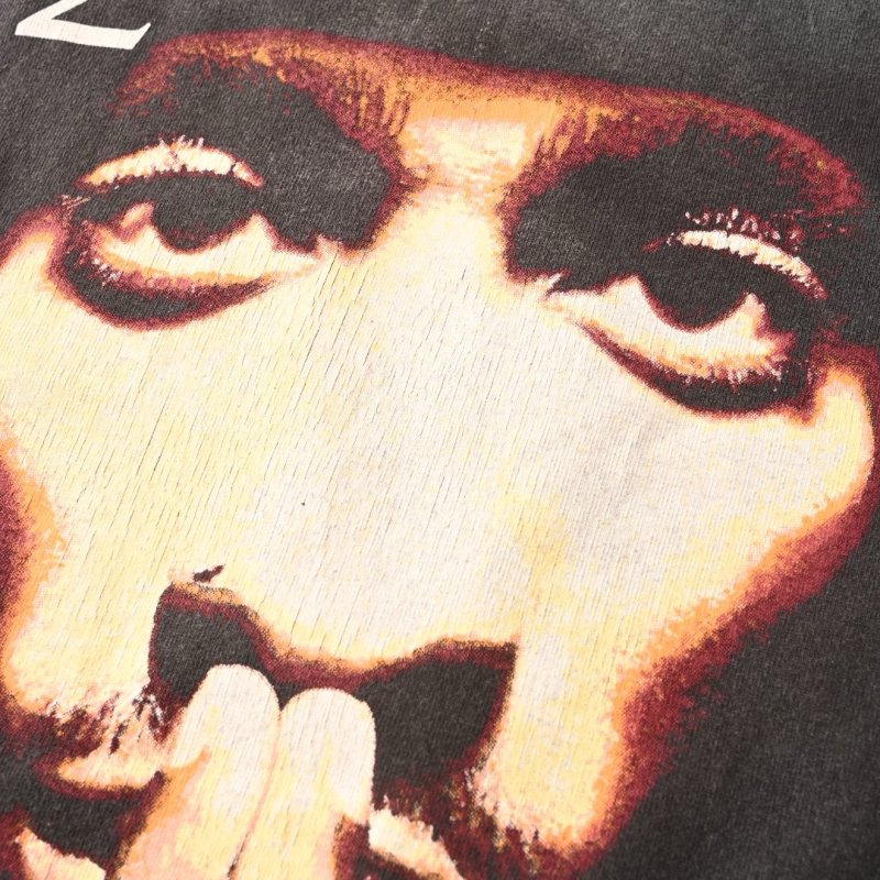 2PAC Graphic Print Oversized Black T-Shirt view