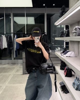 Black Gold Foil Graphic Short Sleeve T-Shirt view 3