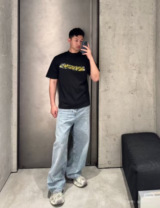 Black Gold Foil Graphic Short Sleeve T-Shirt view 9