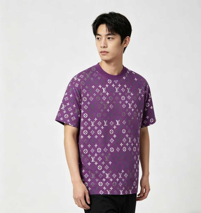 Louis Vuitton Monogram Purple Short Sleeve T-Shirt