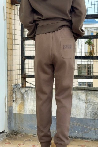 Fendi Brown Logo Sweatpants view 3
