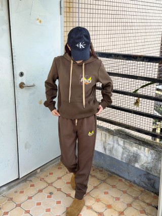 Fendi Brown Logo Sweatpants view 5