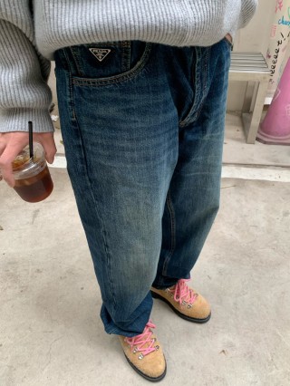 Prada Medium Wash Straight Leg Jeans - Blue view 2