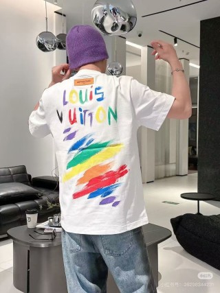 Louis Vuitton Colorful Logo White T-Shirt view 2