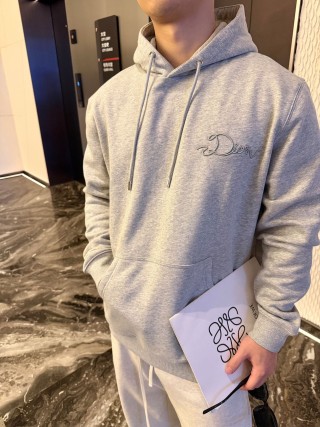 Dior Grey Logo Hoodie