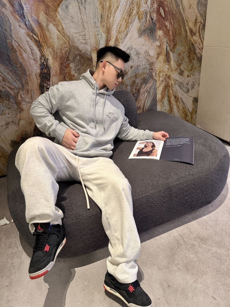 Dior Grey Logo Hoodie view