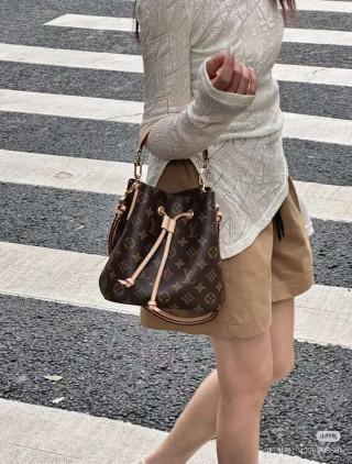 Louis Vuitton Monogram Canvas Shoulder Bag Brown view 4