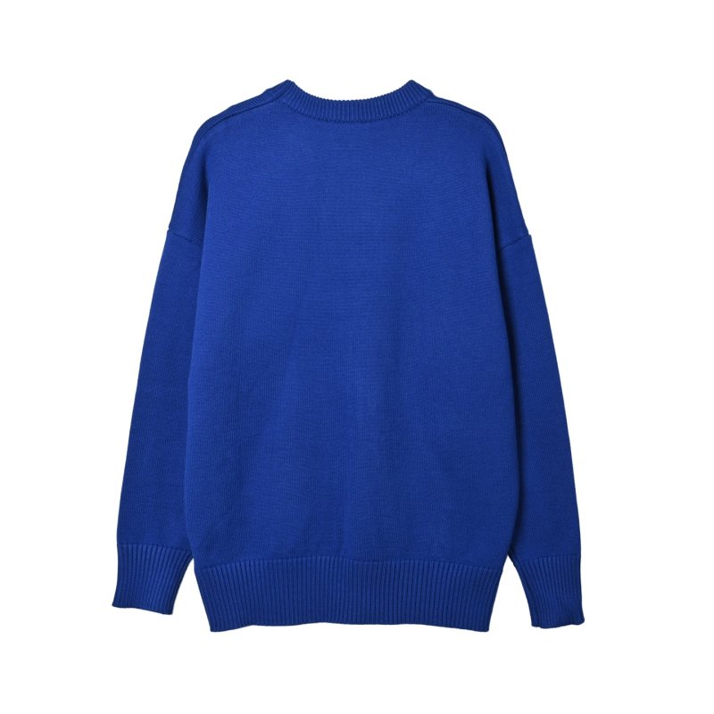 Ami Paris Royal Blue Heart Logo Knit Sweater view