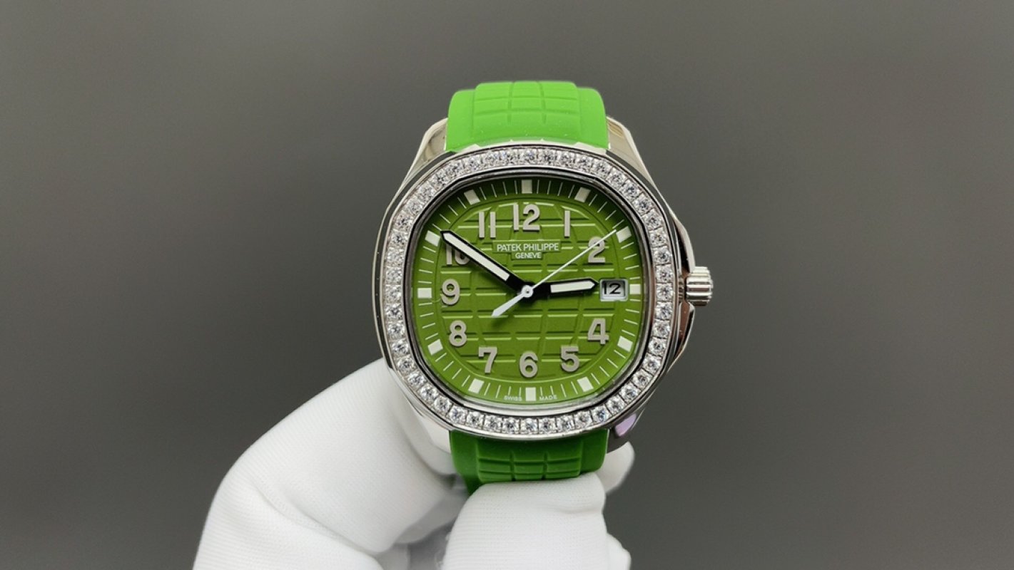 Patek Philippe Aquanaut Luce Green Dial Diamond Bezel Watch