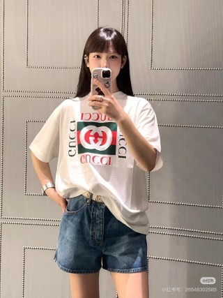Gucci Logo Print White T-Shirt view 3
