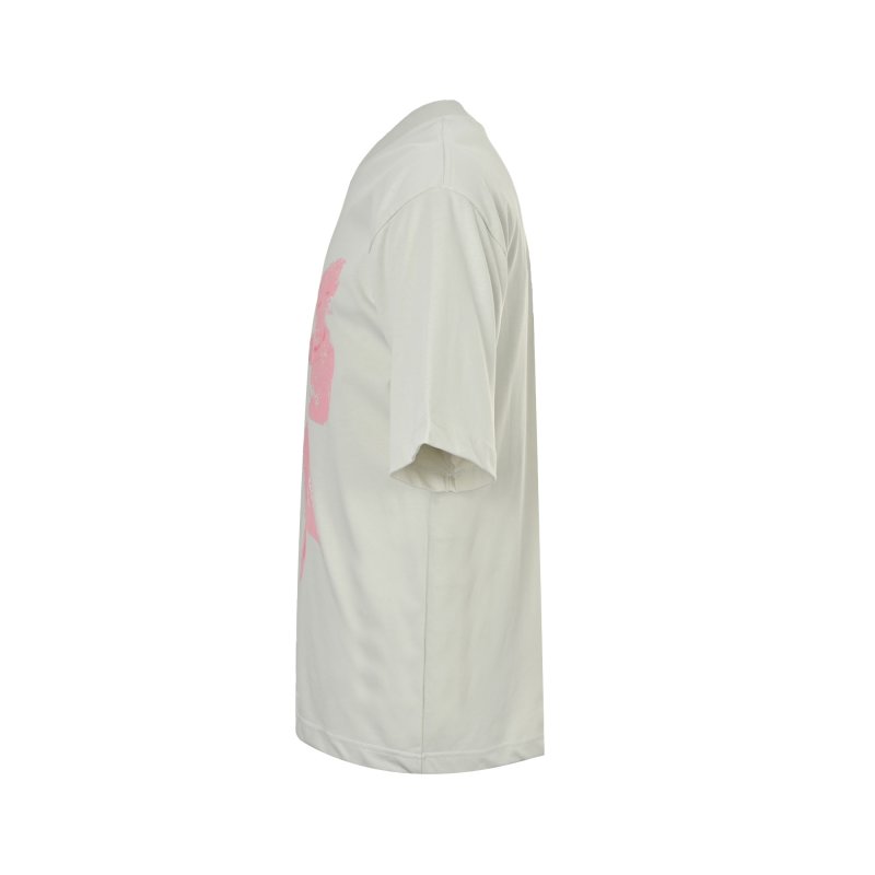 White Oversized T-Shirt with Pink Bow Graphic view