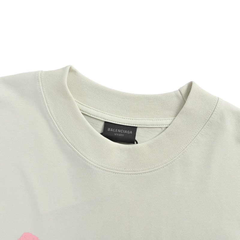 White Oversized T-Shirt with Pink Bow Graphic view