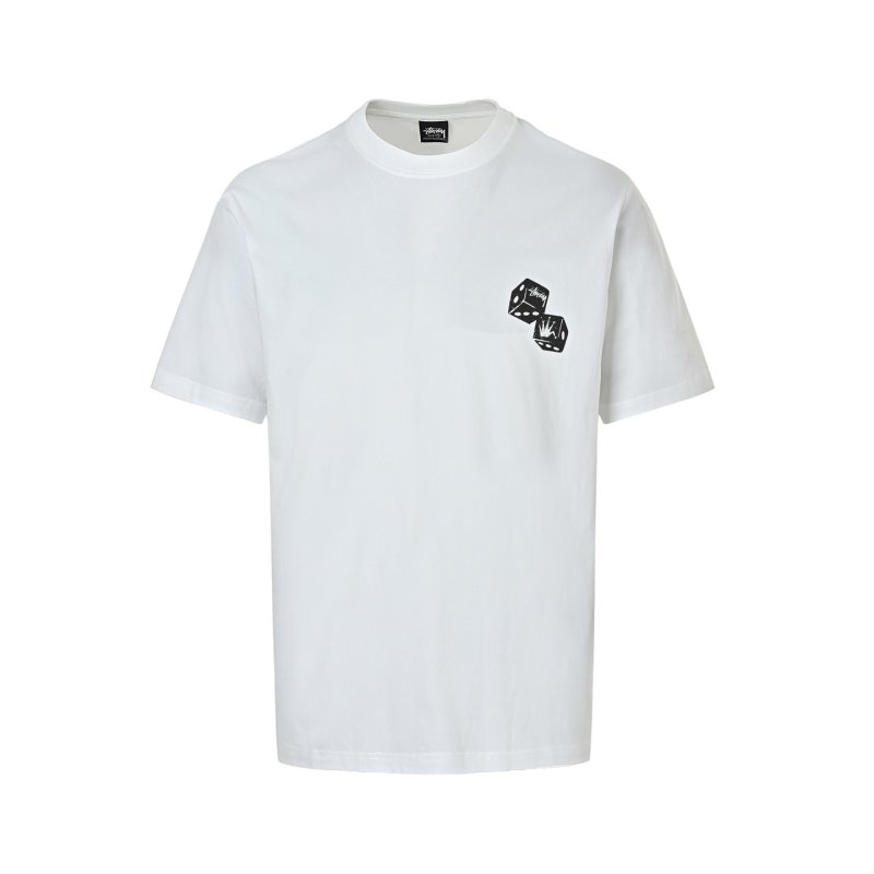 White Dice Graphic Short Sleeve T-Shirt view