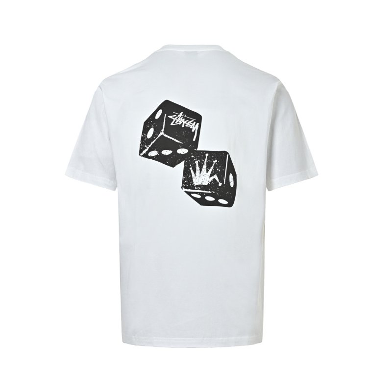 White Dice Graphic Short Sleeve T-Shirt view