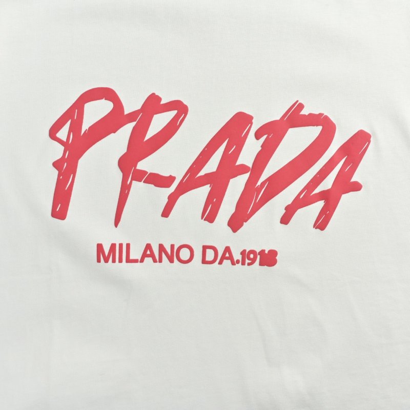 Prada Milano Graphic White T-Shirt view