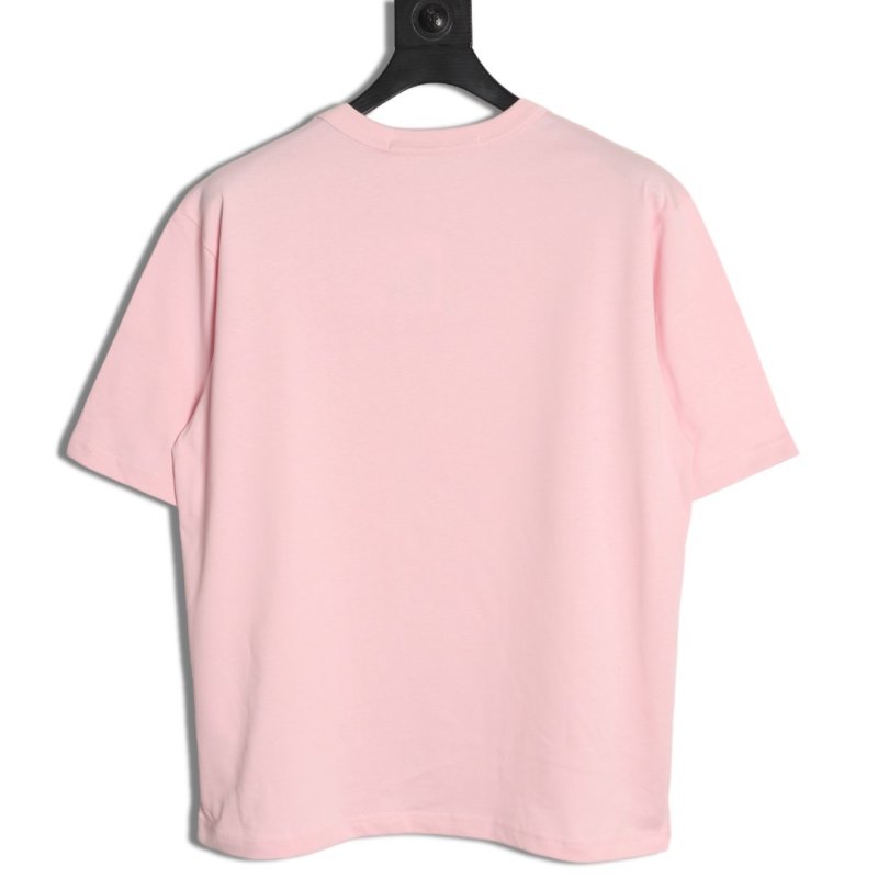 Pink Distressed Logo Graphic T-Shirt view