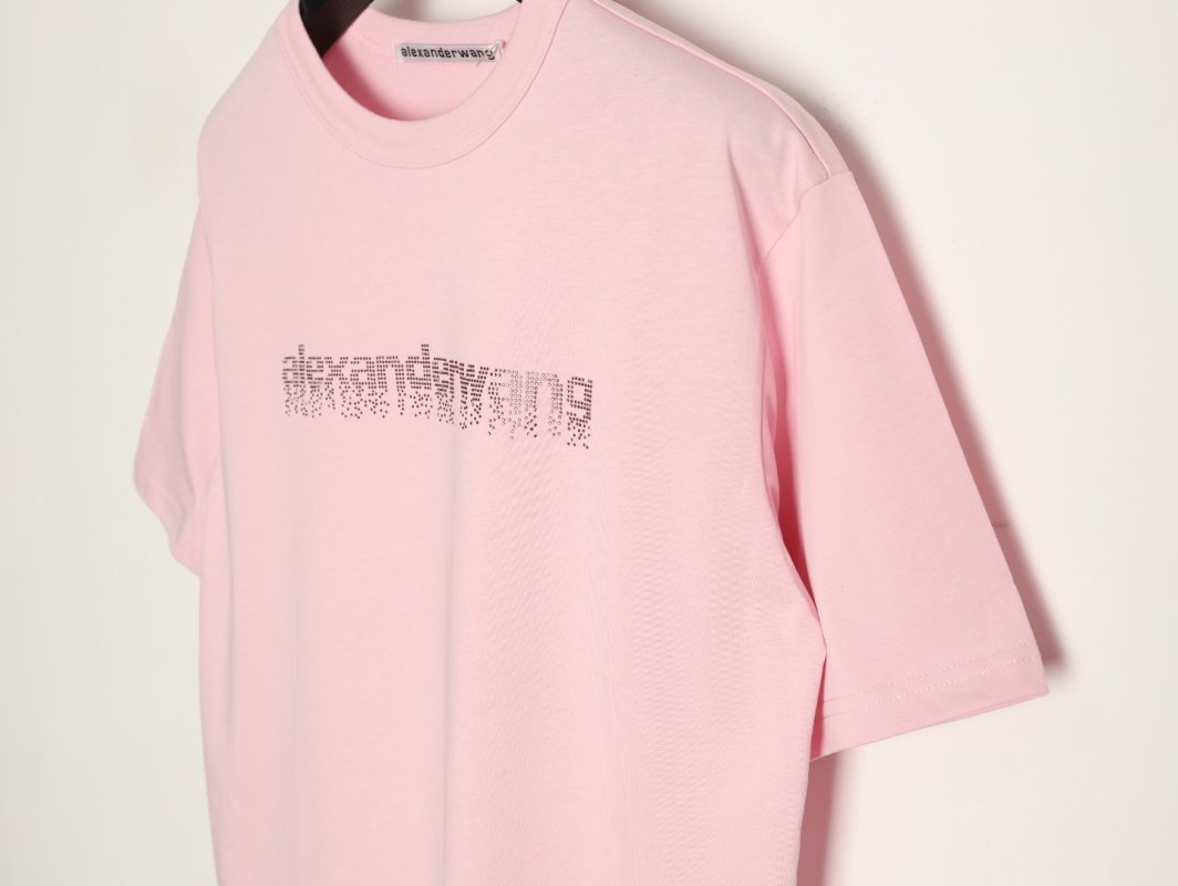 Pink Distressed Logo Graphic T-Shirt view