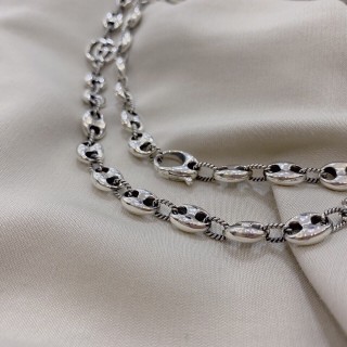 Gucci Double G Silver Anchor Chain Necklace 55cm view 6