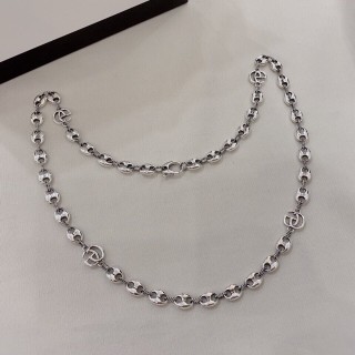 Gucci Double G Silver Anchor Chain Necklace 55cm view 8