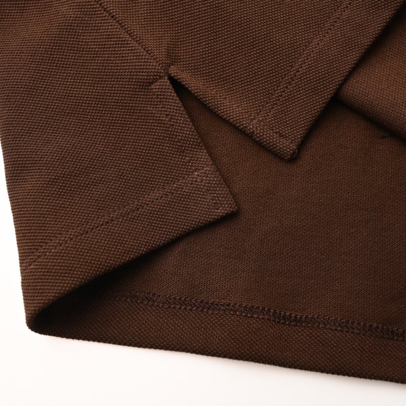 Miù Brown Polo Shirt with Blue Collar view