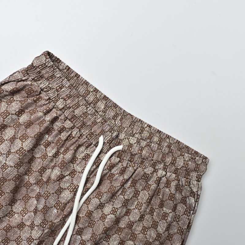 Gucci GG Monogram Brown Shorts view