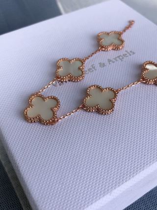 Van Cleef & Arpels Four-Leaf Clover Rose Gold Bracelet view 3