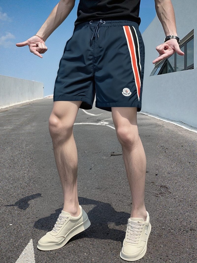 Moncler Navy Stripe Track Shorts