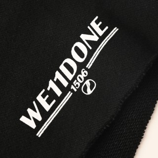 WE11DONE Logo Black Shorts view 8
