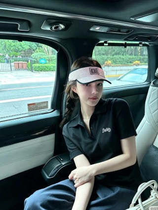 Burberry Black Embroidered Polo Shirt view 3