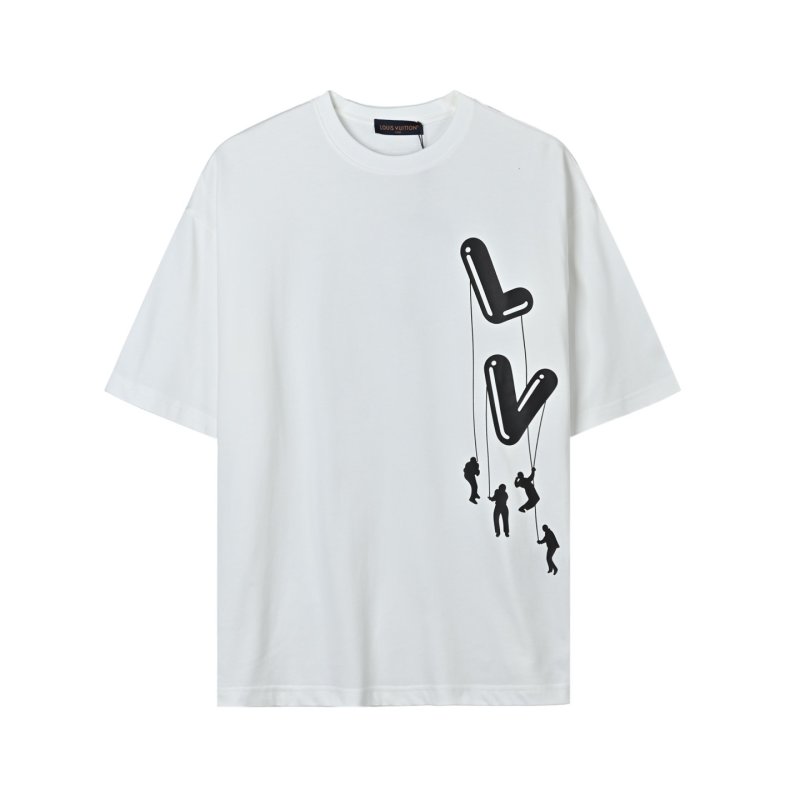 White Oversized T-Shirt with Abstract Black Graphic Print view