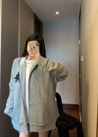 Chrome Hearts Cross Logo Zip Hoodie Oatmeal view 2