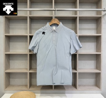 Descente Business Polo Shirt Khaki view 2