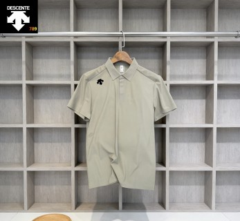 Descente Business Polo Shirt Khaki view 3