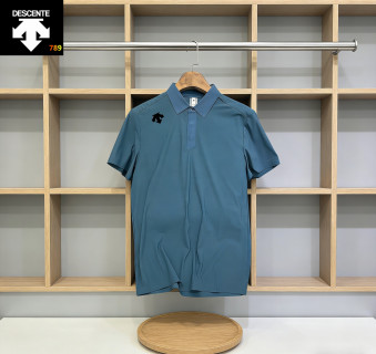 Descente Business Polo Shirt Khaki view 4