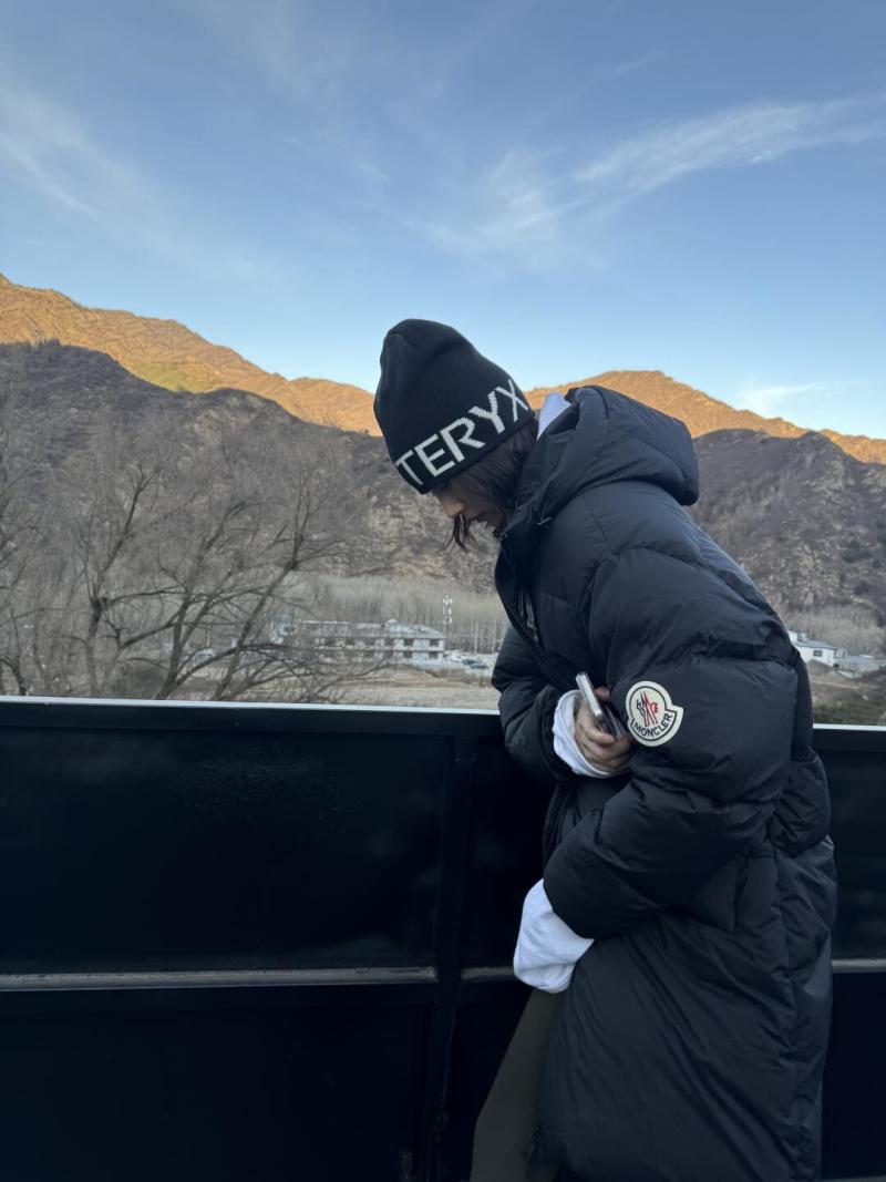 Black Puffy Down Jacket Oversized Fit view