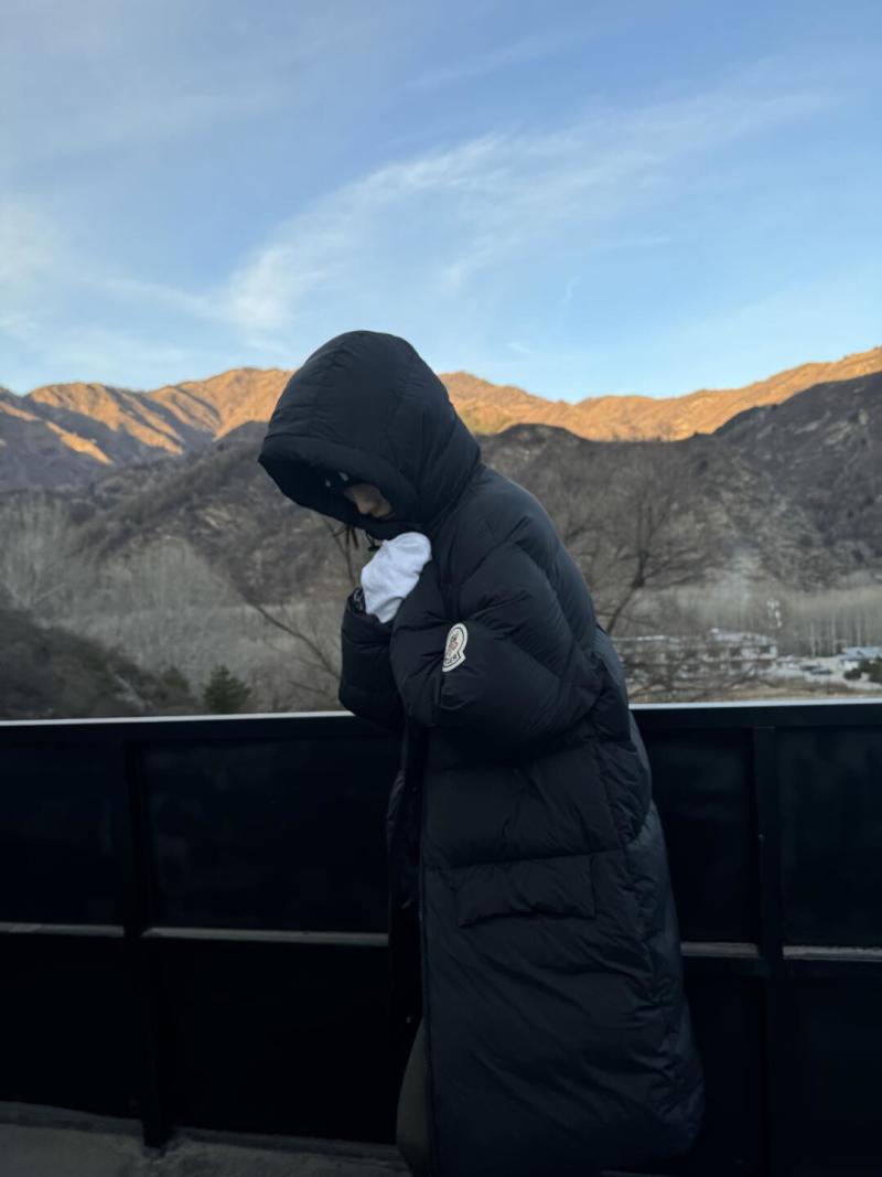 Black Puffy Down Jacket Oversized Fit view